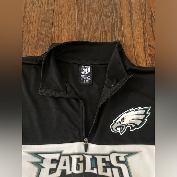 Philadelphia Eagles NFL Team Apparel Boys 18-20 Active 1/4 Zip Pullover - EUC! - Picture 4 of 10